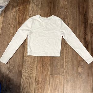 Soft A&F collection long sleeve white tshirt
